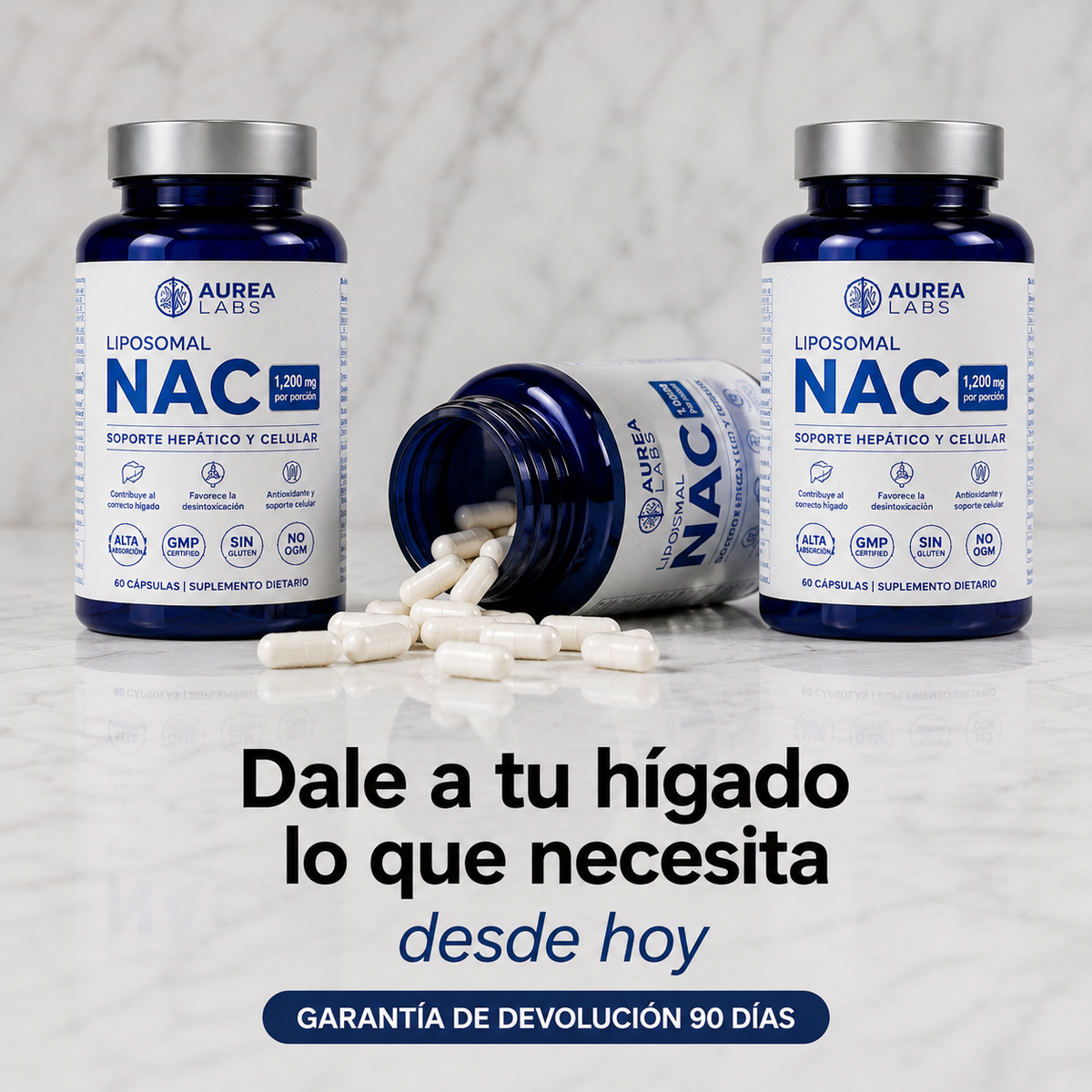 Aurea LABS | El NAC liposomal que reactiva tu hígado y te devuelve la energía