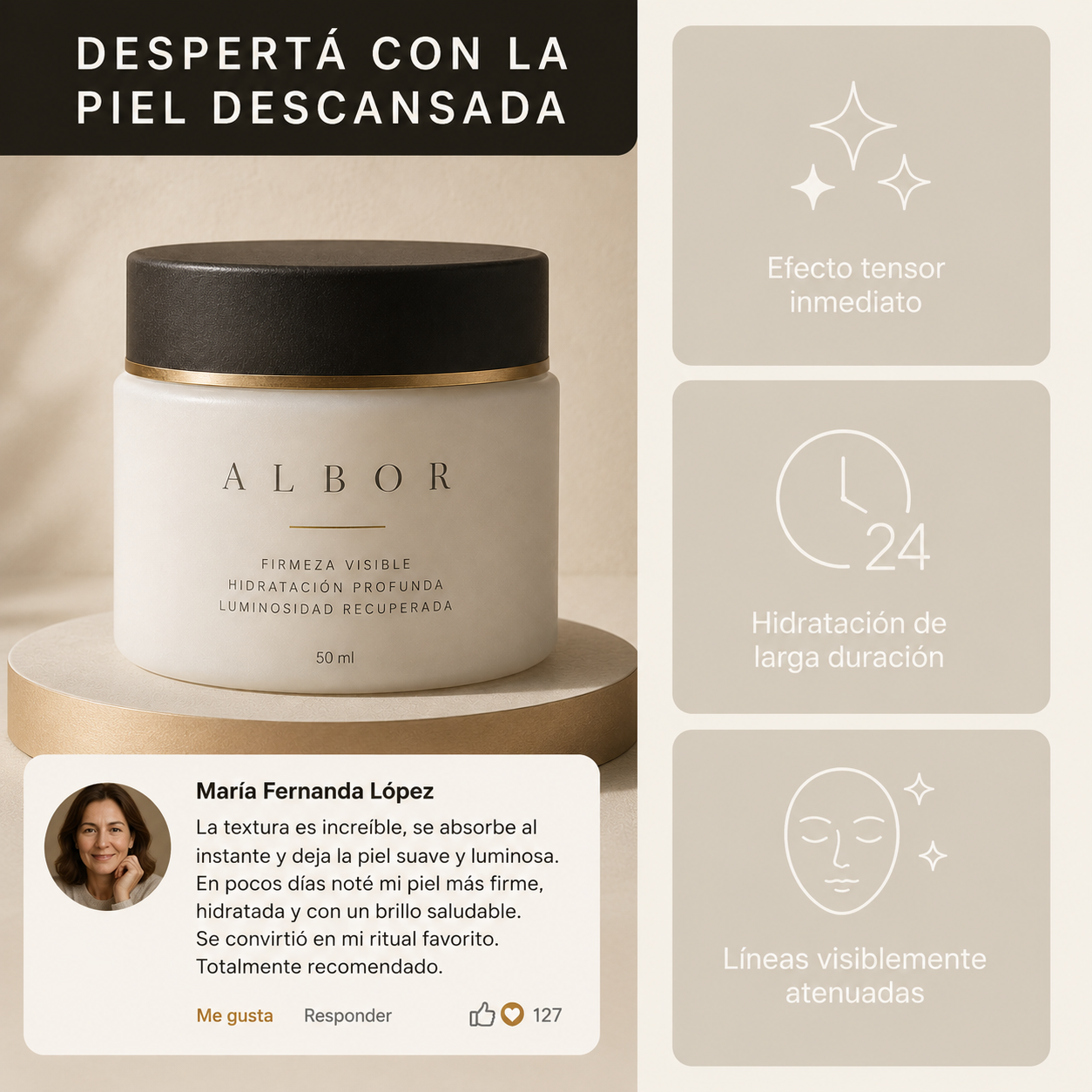 ALBOR™ — Crema antiarrugas con efecto bótox